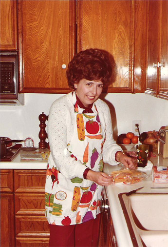 This is a picture of my Mom cooking-up something good in the kitchen for Christmas in 1980. It was the last 